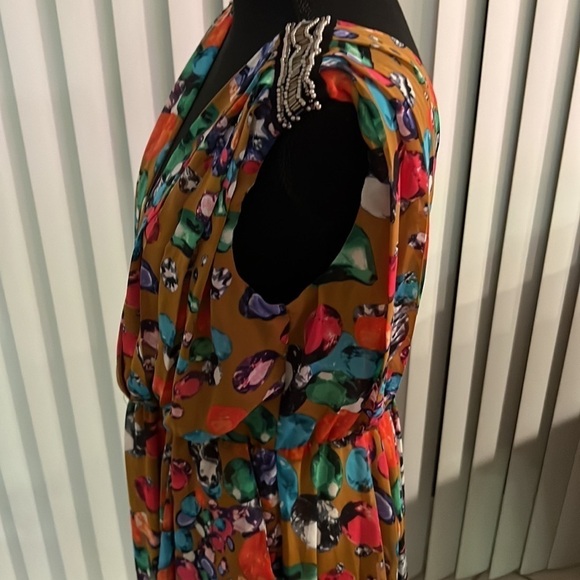 XOXO Colorful Dress with Beaded Shoulders Medium - Picture 4 of 6